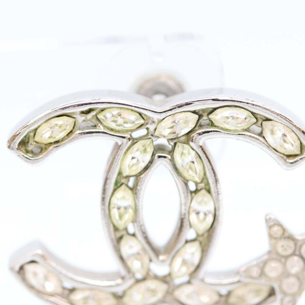CHANEL Silver Logo Earrings - Picture 5 of 6